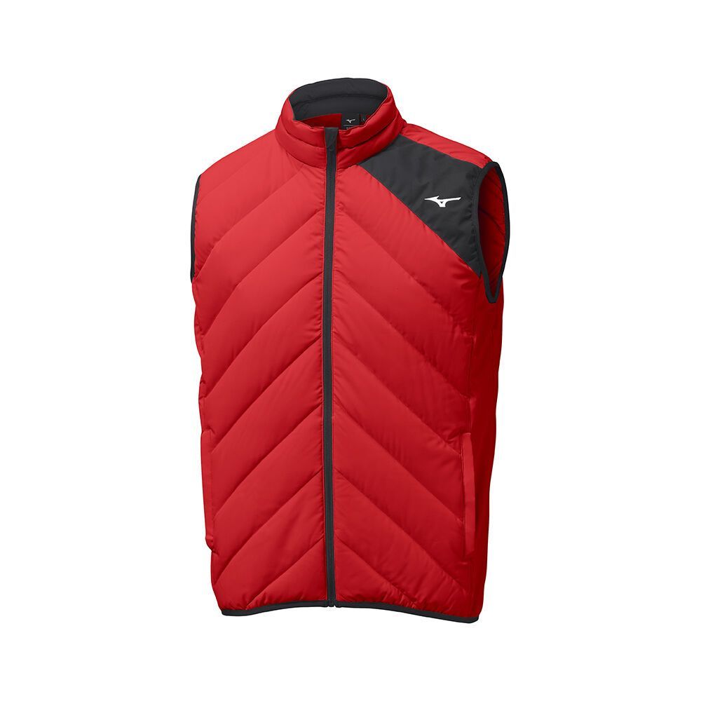 Mizuno Breath Thermo Move Down Gilet Jassen Heren Rood | TUFIWA370