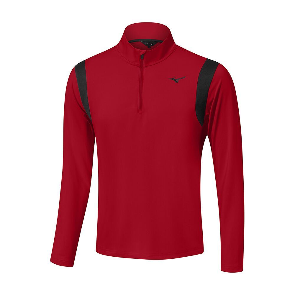 Mizuno Breeze Elite 1/4 Zip Topjes Heren Turquoise Rood | MWCVIT415