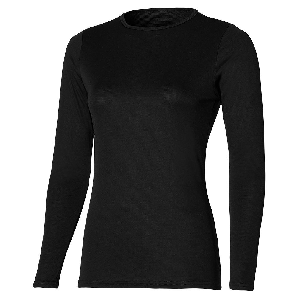 Mizuno Bt Under Roundneckls Topjes Dames Zwart | AYKLJN923