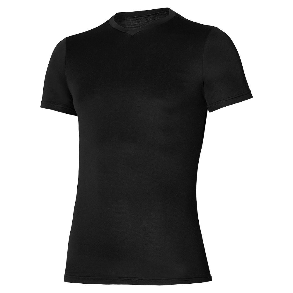 Mizuno Bt Under V Neck Tee Topjes Heren Zwart | RCPWXA582