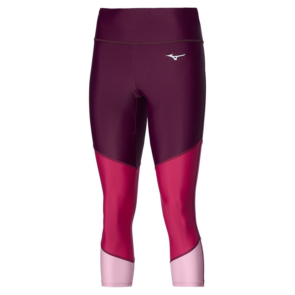 Mizuno Core 3/4 Leggings Dames Rood | UBGAQN682